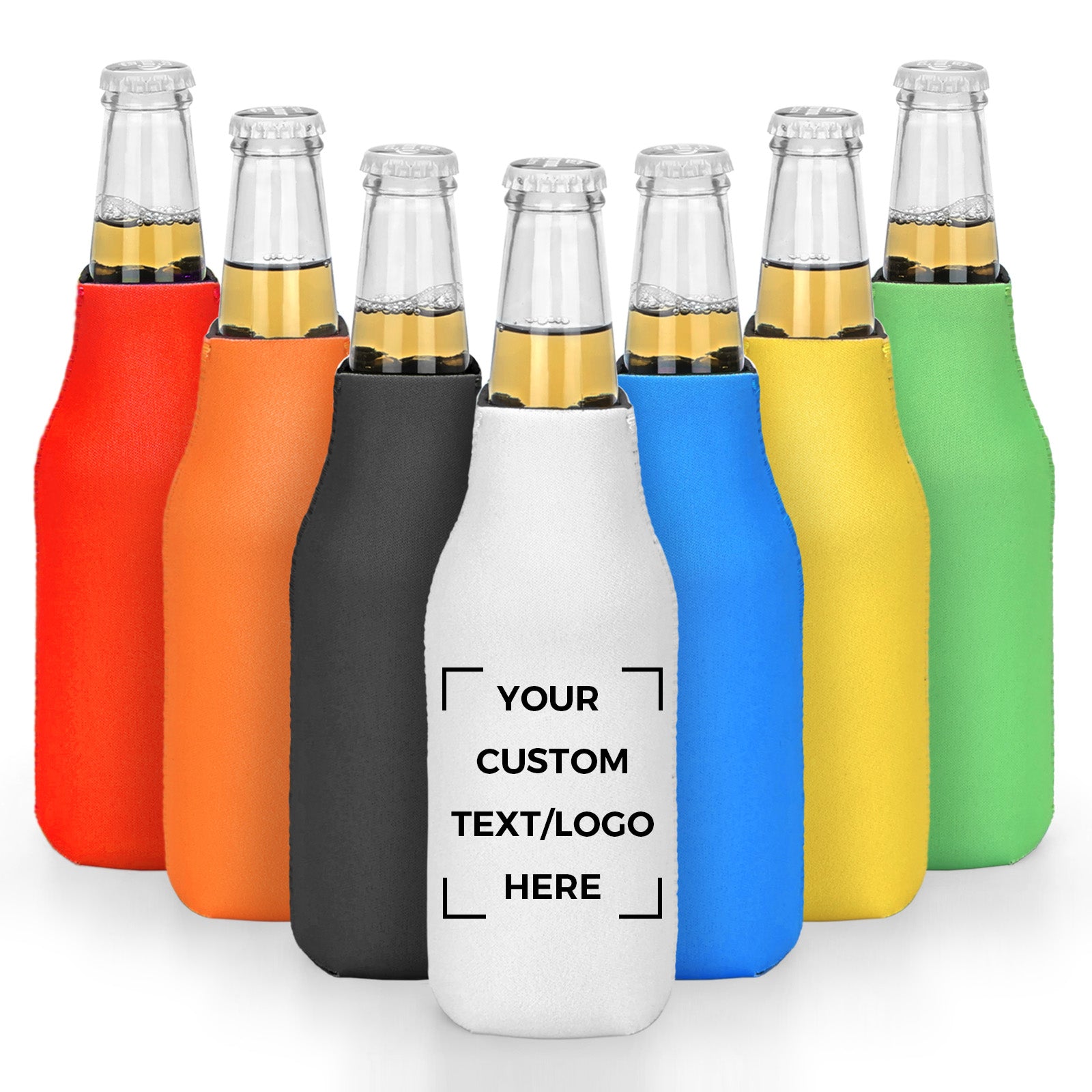 Custom Neoprene Zipper Beer Bottle Coolers