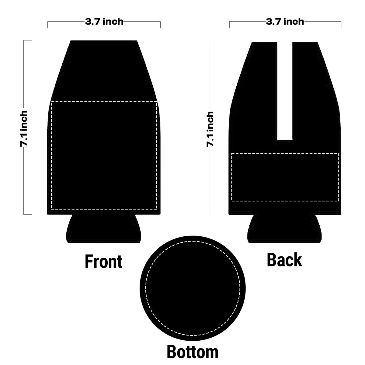 Custom Neoprene Zipper Beer Bottle Coolers