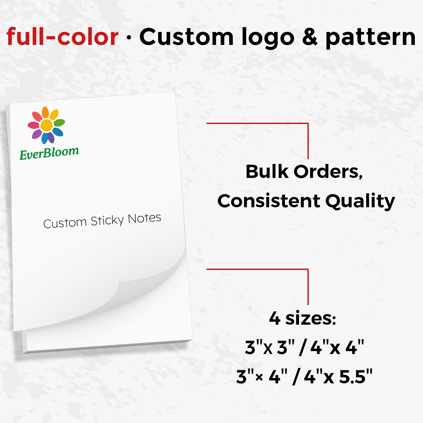 Custom Sticky Notes Pads -  Set of 50