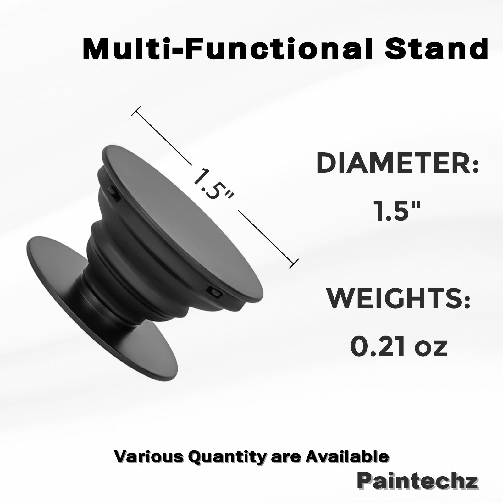 Custom Phone Grip with Expanding Kickstand, Adhesive Grip, Personalized Logo, Text