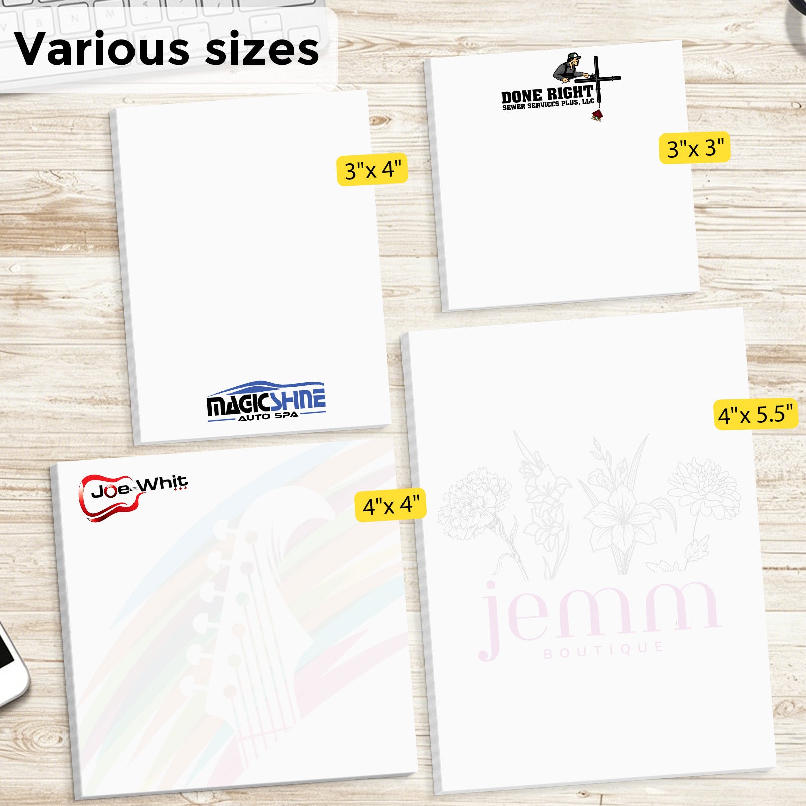 Custom Sticky Notes Pads -  Set of 50