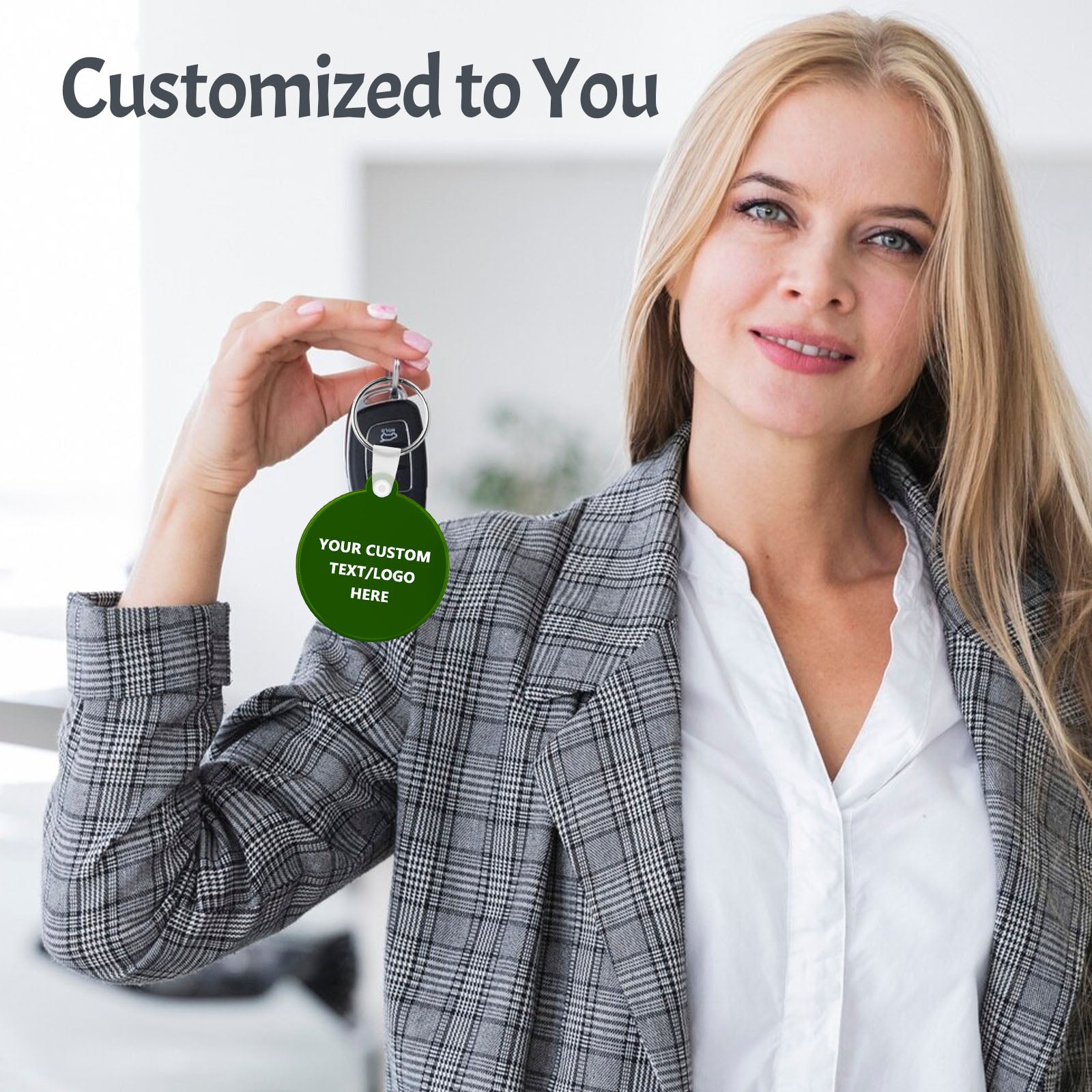 Custom Round Soft Keychains, Personalized Logo, Text Bulk