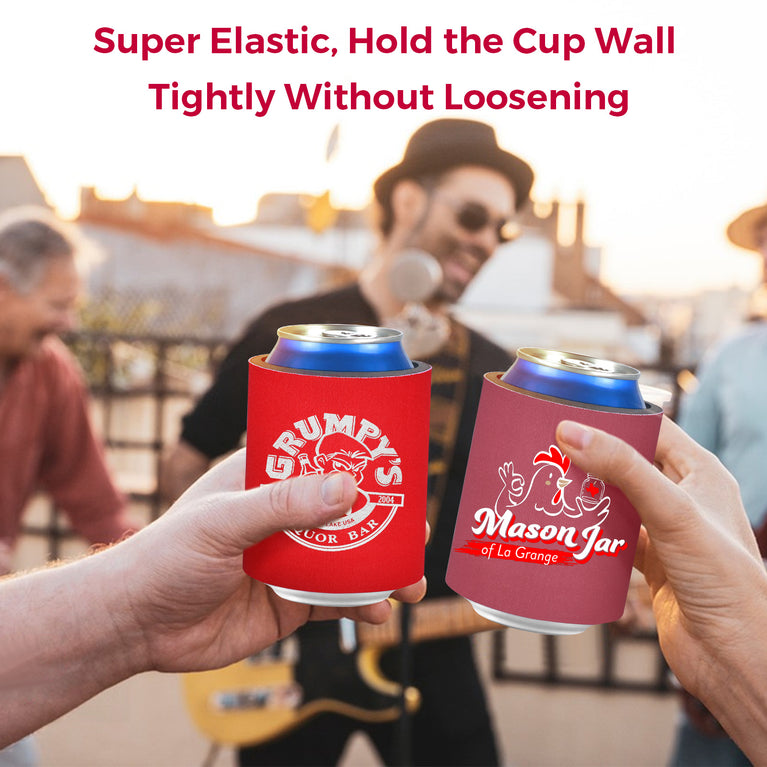 Paintechz Custom Neoprene Slap Wrap Can Coolers, Personalized Logo, Photo or Text Bulk
