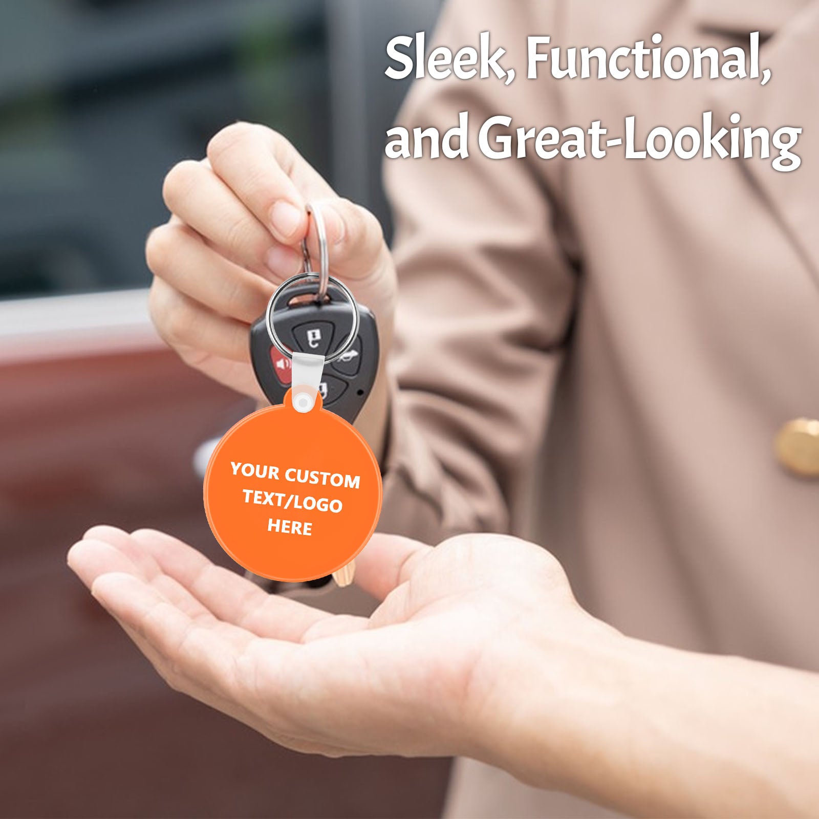 Custom Round Soft Keychains, Personalized Logo, Text Bulk