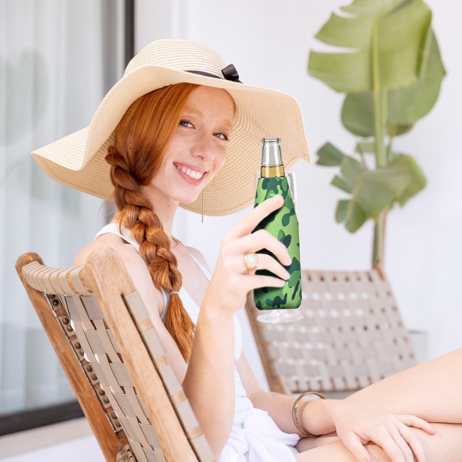 Custom Neoprene Zipper Beer Bottle Coolers, Personalized Logo, Photo or Text Bulk