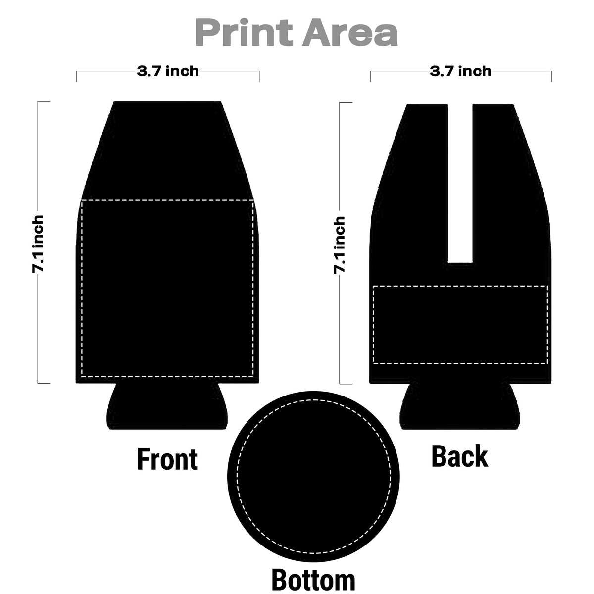 Custom Neoprene Zipper Beer Bottle Coolers