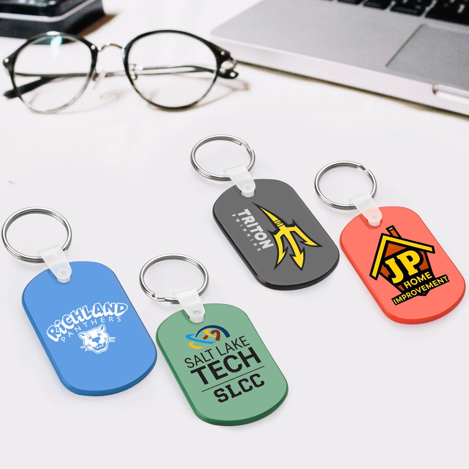 Custom Oval Soft Keychains, Personalized Logo, Text Bulk