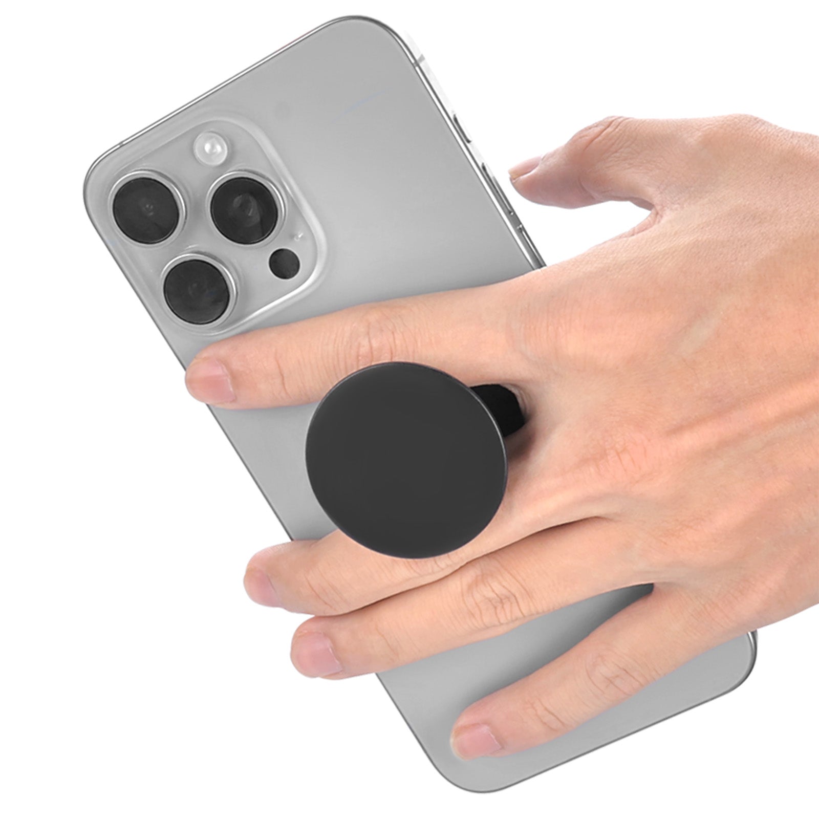 Custom Phone Grip with Expanding Kickstand, Adhesive Grip, Personalized Logo, Text