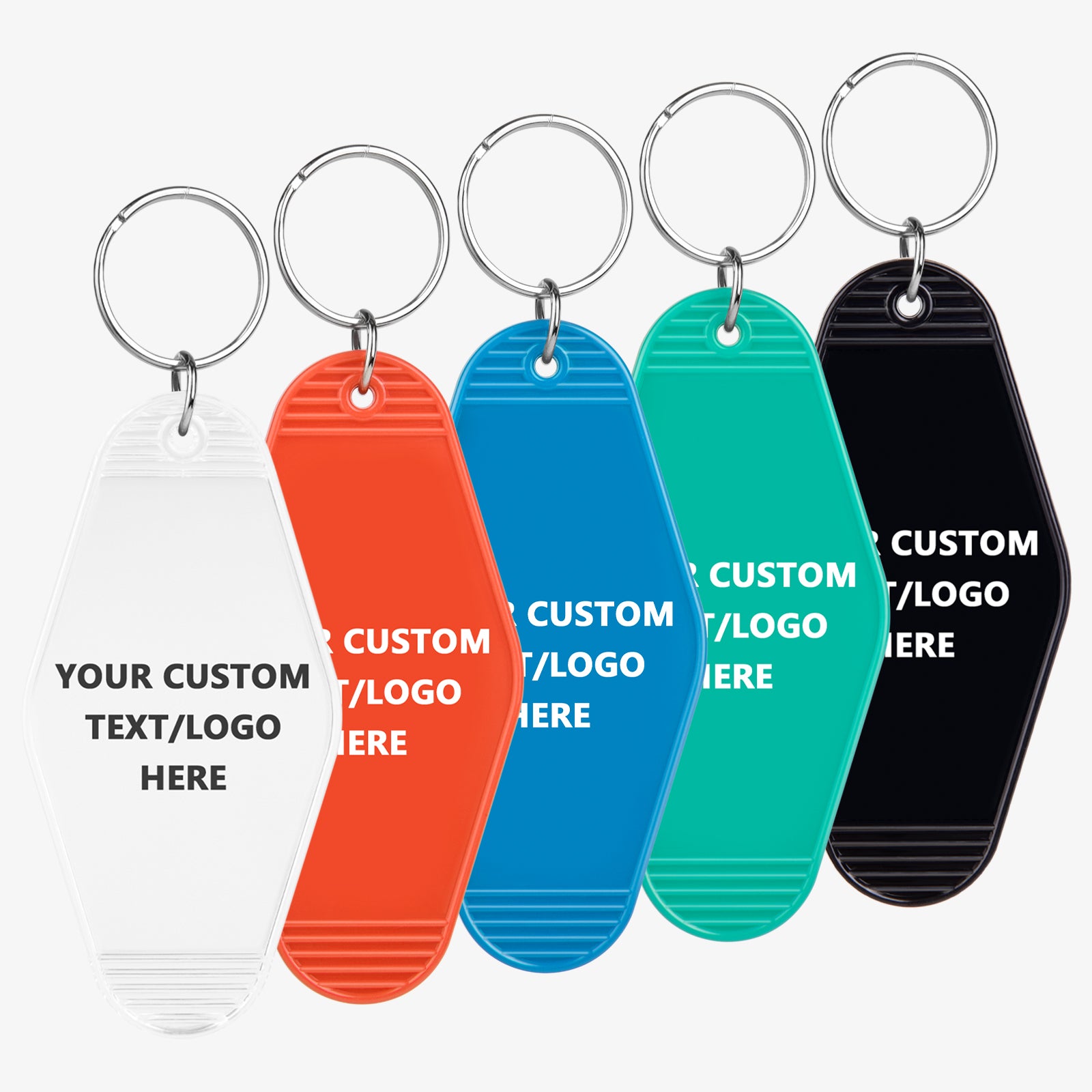 Custom Vintage Hotel Motel Keychains, Personalized Logo, Text Bulk
