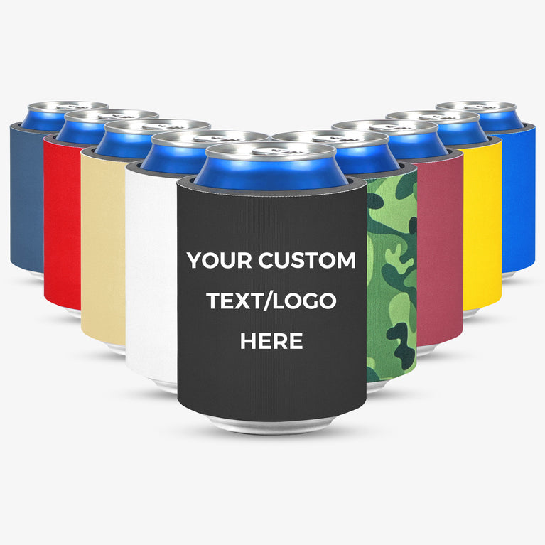 Paintechz Custom Neoprene Slap Wrap Can Coolers, Personalized Logo, Photo or Text Bulk