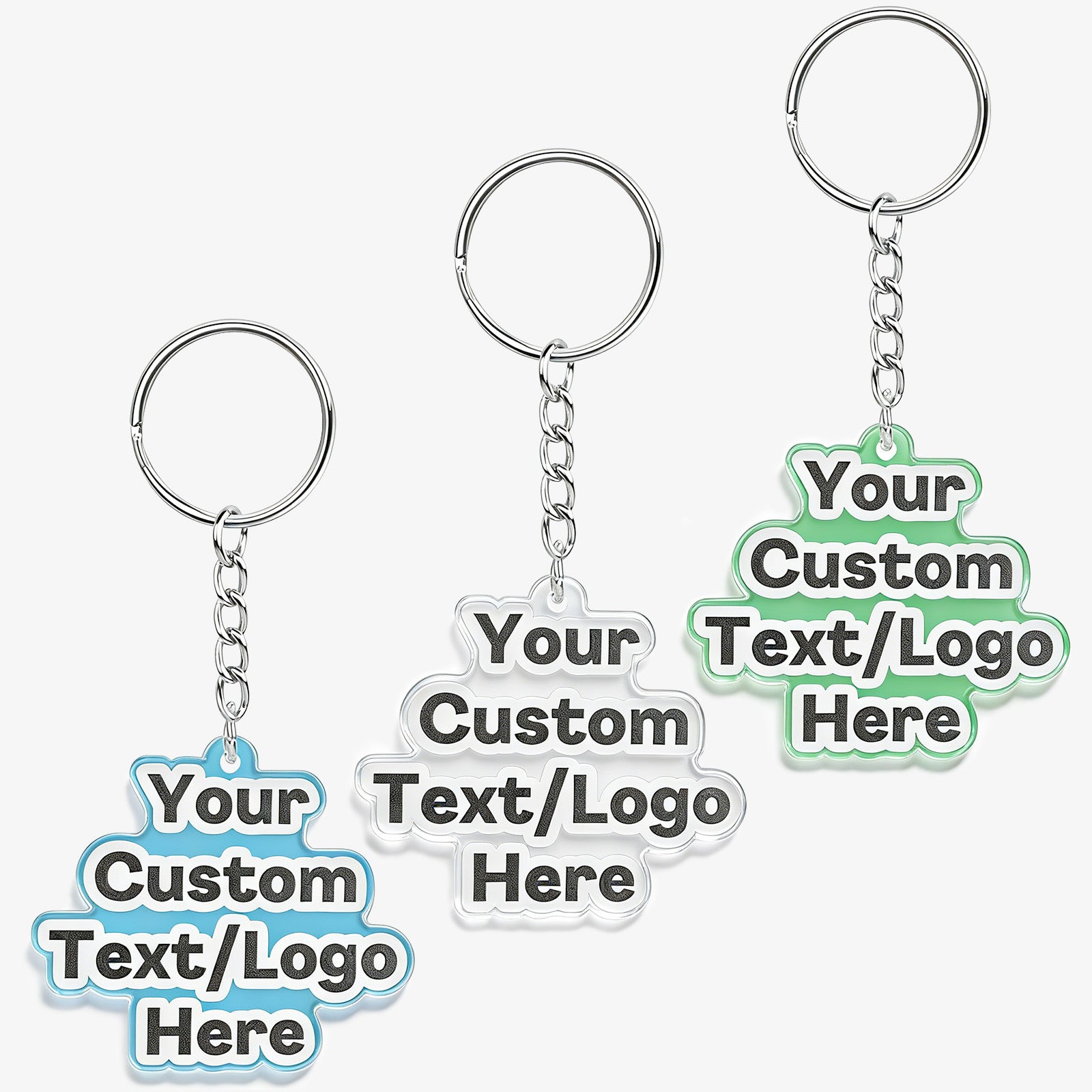 Custom Logo Acrylic Keychains Bulk